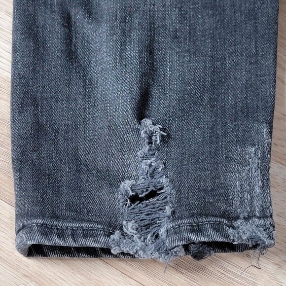 Moussy Vintage Jeans Womens 29 Gray Skinny Distressed Frayed Hem Made in Japan - Picture 14 of 16